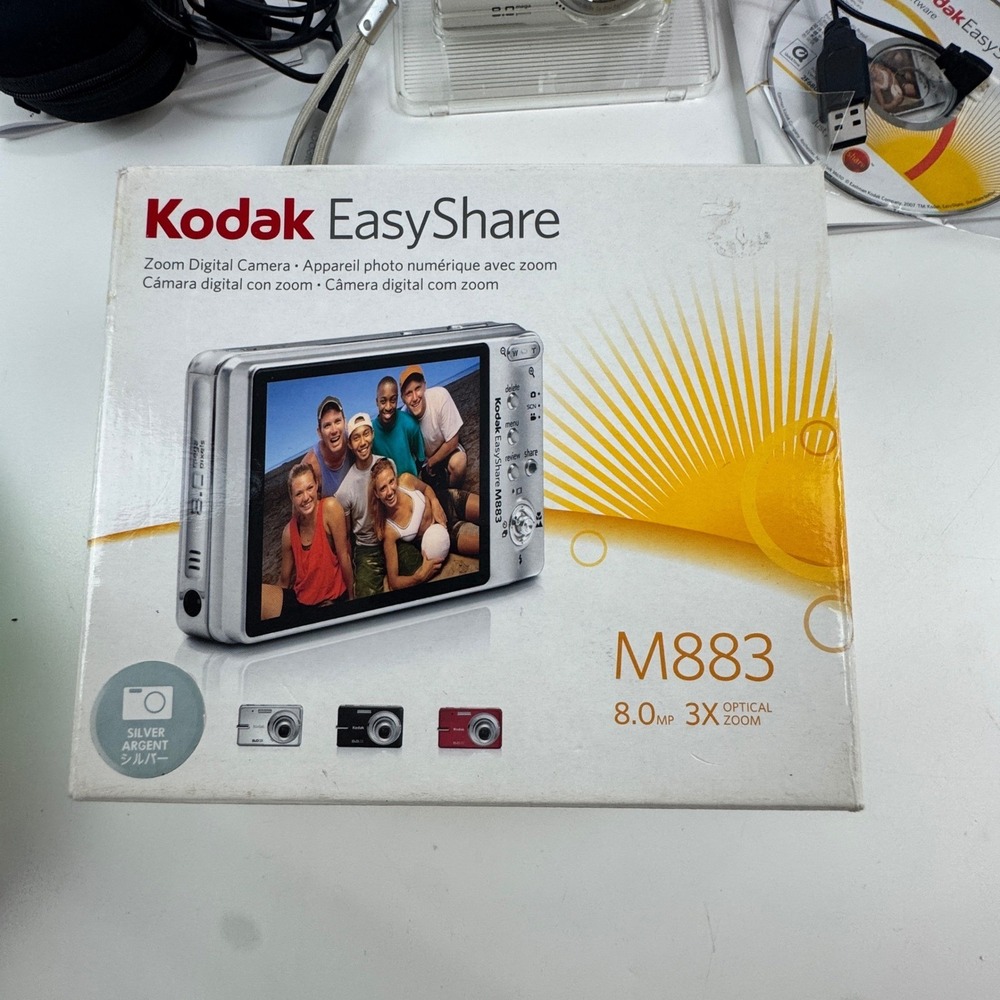 Kodak EasyShare M883 8MP Digital Camera Bundle Case Charger Battery No SD Tested - Picture 9 of 14